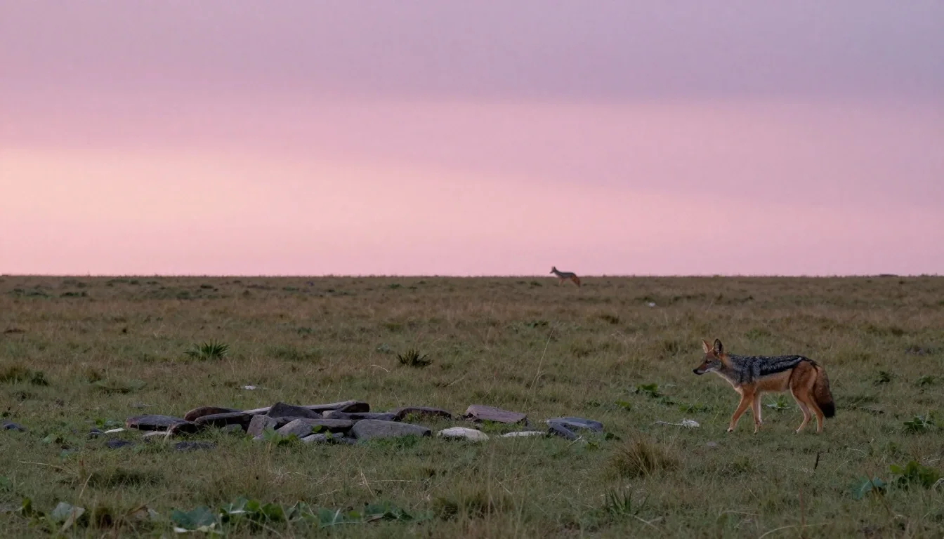 Sendero junto al recinto de jaguares al atardecer