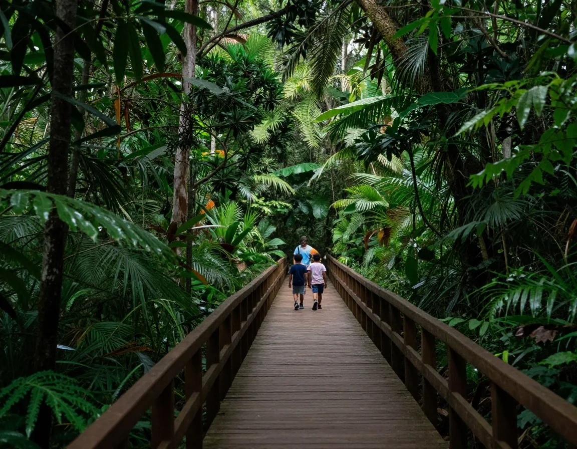 Sendero de selva misionera en Temaiken